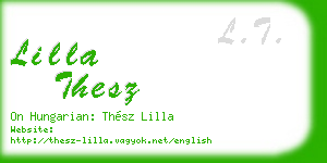lilla thesz business card